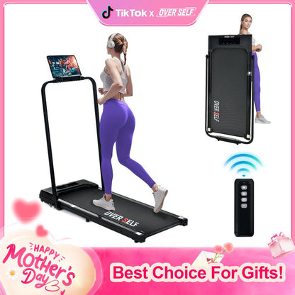 2-In-1 Portable Treadmill with Handle for Home & Office Use