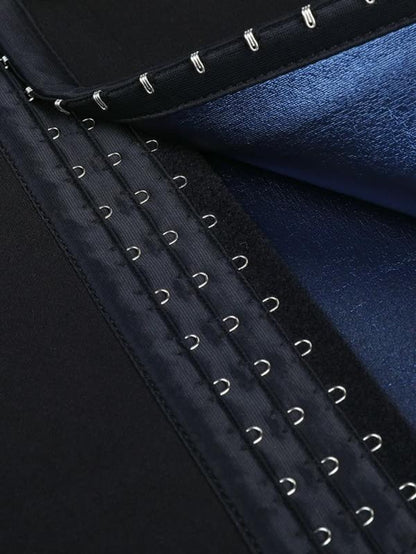 Blue Neoprene Sauna Tummy Control Leggings