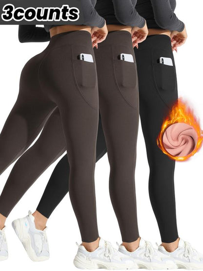 High Waist Thermal Lined Sports Leggings