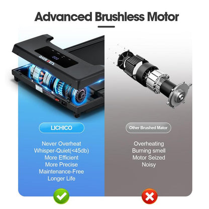 2-In-1 Portable Treadmill with Handle for Home & Office Use