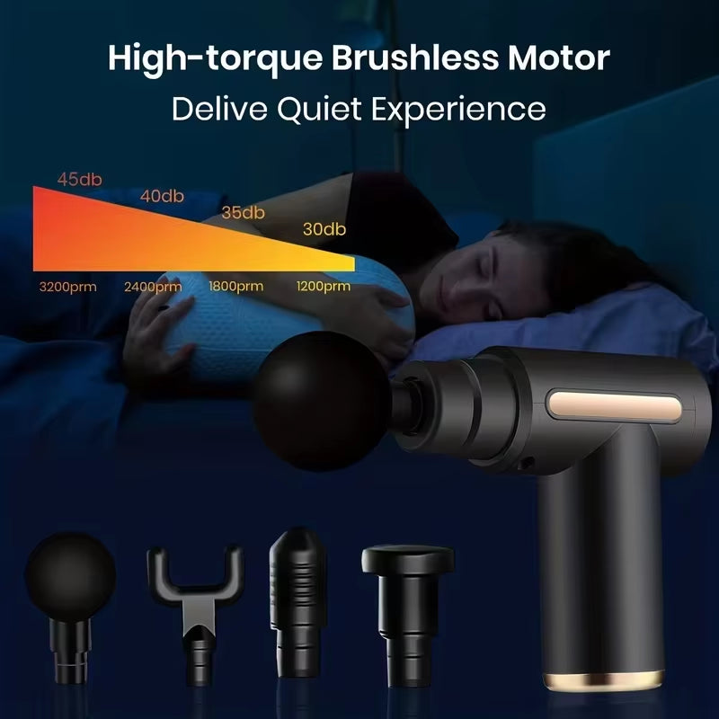 Pulserelief Pro™ – Portable LED Percussion Massage Gun for Deep Tissue Recovery