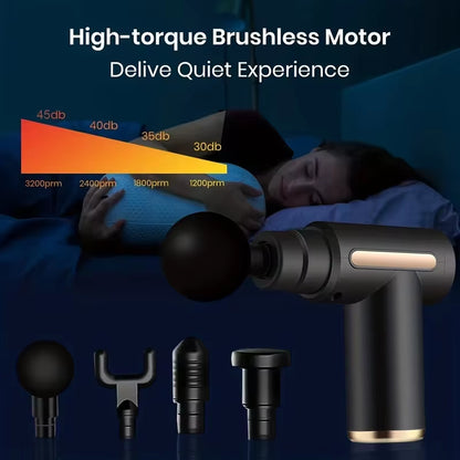 Pulserelief Pro™ – Portable LED Percussion Massage Gun for Deep Tissue Recovery