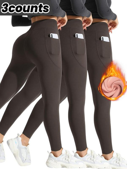 High Waist Thermal Lined Sports Leggings